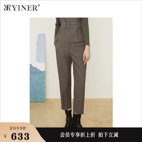 YINER音儿女装冬季通勤时尚复古西装裤休闲裤商品大图