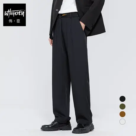 伟臣潮牌大码男装春夏轻薄休闲裤男胖子加肥加大宽松直筒肥佬长裤商品大图