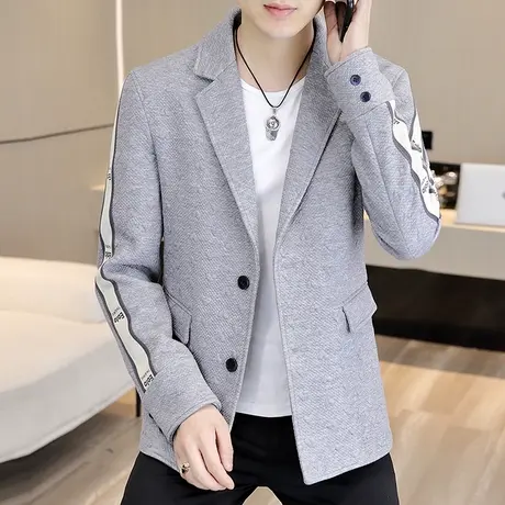 ins秋季男士个性休闲小西装时尚潮流帅气网红男装高端西服外套潮商品大图