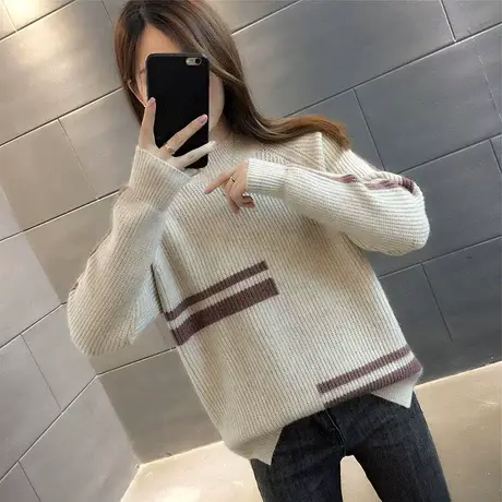 2022秋冬新款女士高领毛衣女宽松外穿加厚打底衫内搭秋冬洋气毛衣图片