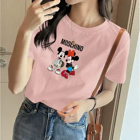 夏季新款短袖T恤女学生韩版宽松上衣2023年夏装半袖内搭打底衫潮商品大图