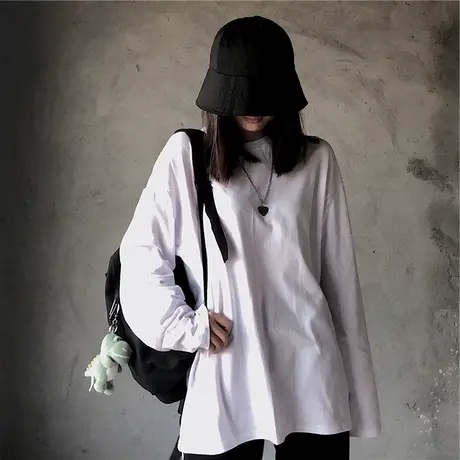 chic长袖t恤女初秋衣内搭春秋冬季洋气打底衫2023年新款白色上衣商品大图