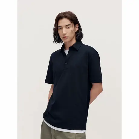 TRENDIANO纯棉净色POLO衫POLO领短袖T恤1SM1022260商品大图