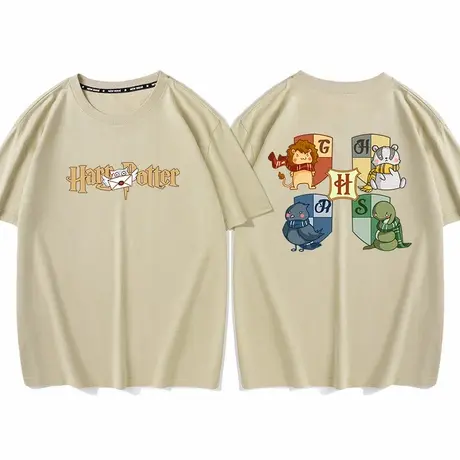 秀洛哈利波特周边衣服魔法觉醒学院风打底衫纯棉半袖衣服短袖T恤商品大图