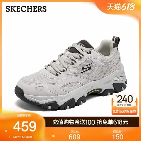 Skechers斯凯奇男鞋2025夏季新款户外鞋绑带休闲运动鞋耐磨厚底商品大图