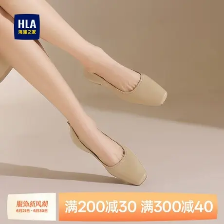 HLA/海澜之家2025新款春软底豆豆鞋玛丽珍平底奶奶鞋单鞋女鞋瓢鞋商品大图