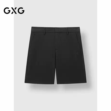 GXG男装 黑色简约西装短裤通勤商务斯文男士五分裤 2025春季新品商品大图