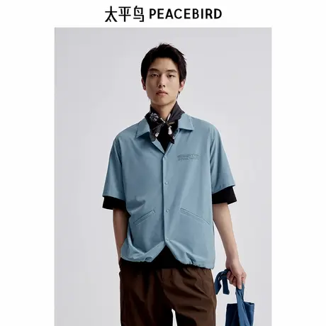太平鸟男装衬衫宽松登山外穿潮 B1CJE24图片