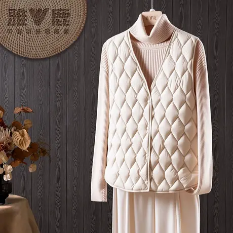 2025年雅鹿官方冬季新款轻薄女士羽绒内胆马甲羽绒服图片
