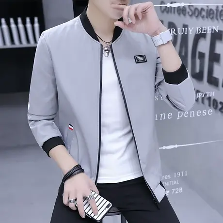 春秋季男士外套韩版潮流帅气薄款夹克春装棒球服男生防晒衣上衣服商品大图