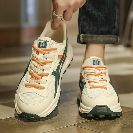 莆田阿甘男鞋春夏季潮流百搭跑步男士运动休闲老爹鞋厚底2024新款图片