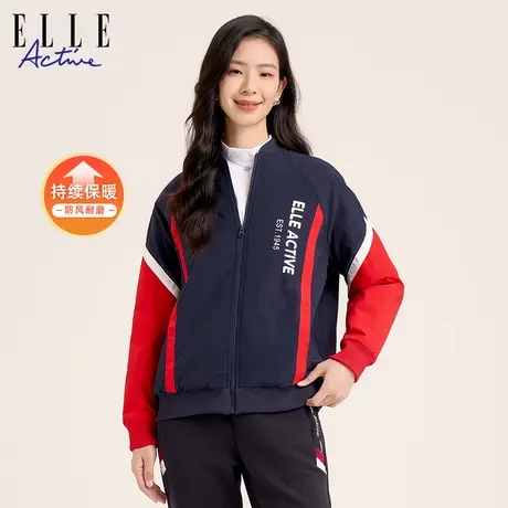 【直播甄选】ELLE Active秋冬加厚棉服棒球服外套女短款防风夹克图片