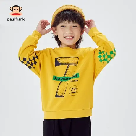 大嘴猴2024春秋款新品童装圆领卫衣长袖商场中大男数字时尚上衣商品大图