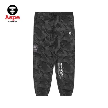 Aape男装秋款猿颜徽章字母印花迷彩潮牌束脚长裤6722XAG图片