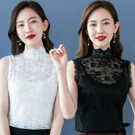 芙黛怡蕾丝打底衫卫衣配毛衣春秋季内搭性感洋气女2022新款假领子图片