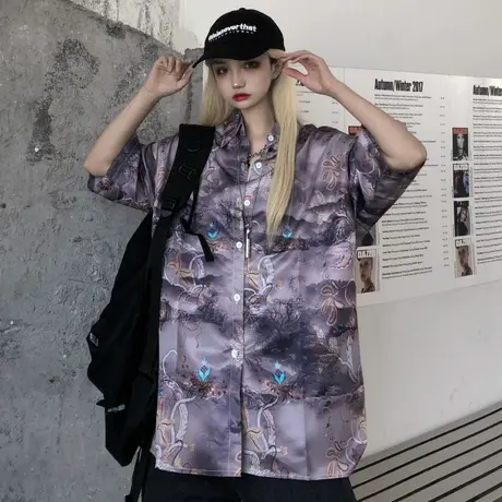 法式衬衫女2020复古港味心机上衣ins潮设计感小众轻熟冷淡风衬衣图片