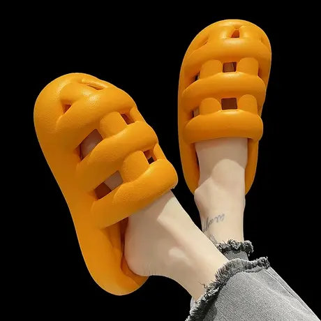 拖鞋女夏季ins潮时尚镂空外穿踩屎感厚底防滑包头沙滩洞洞凉拖鞋商品大图