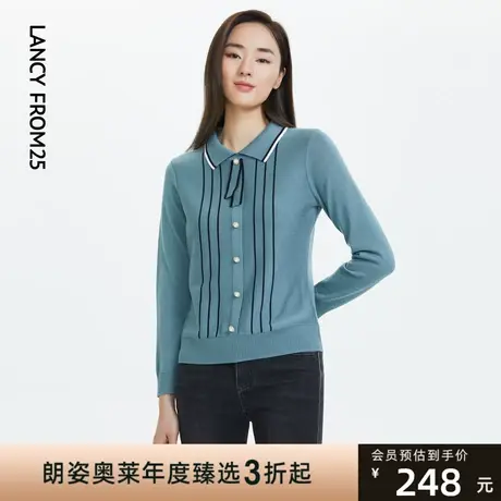LANCY/朗姿2021冬季春季新款毛针织衫高级感长袖宽松毛衣女图片