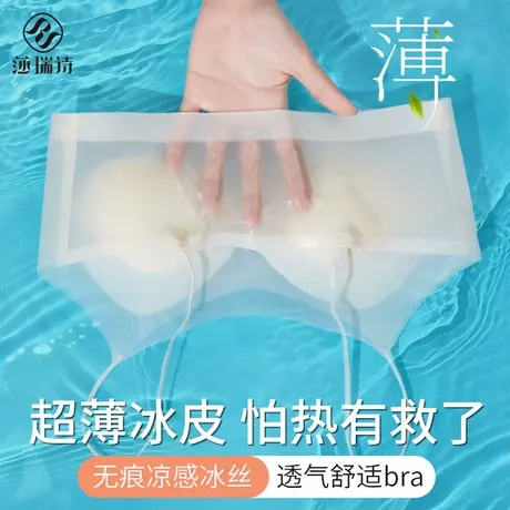 无痕美背内衣女2025新款夏季超薄款冰丝凉感运动抹胸式细肩带文胸图片