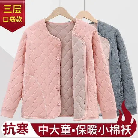 校服神器冬季内搭小学生初高中生男大童女童羊毛内胆棉袄保暖棉服商品大图