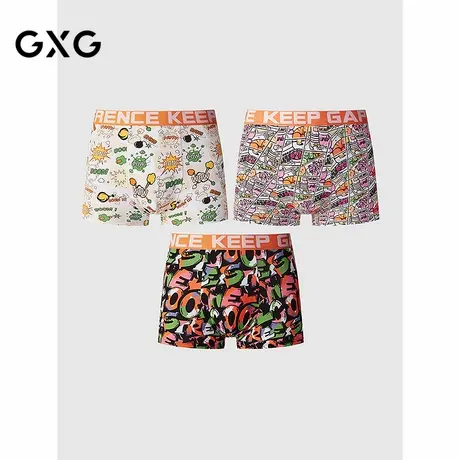 GXG男士内裤 莫代尔棉质卡通涂鸦印花内裤男短裤 25年春夏新品商品大图