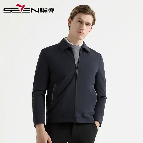 柒牌男装棉服男士保暖商务翻领夹克微弹抗皱时尚青年加棉茄克衫图片