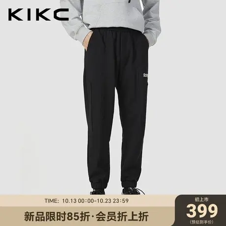 kikc休闲裤男2023秋季新款商场同款字母刺绣束脚松紧腰运动长裤商品大图
