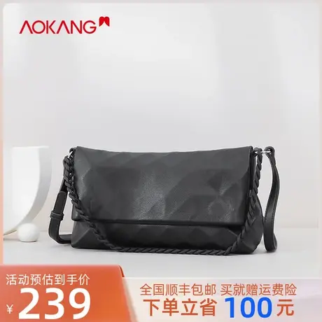 奥康女包新款休闲质感单肩包女士斜挎包潮时尚流行斜挎包年轻潮商品大图