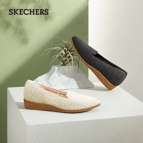 Skechers斯凯奇女鞋轻质通勤单鞋一脚蹬休闲时尚百搭乐福鞋夏季图片