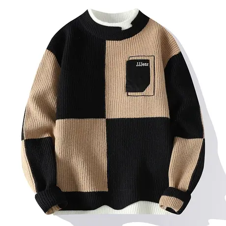 男士秋冬季2023年新款毛衣青少年学生羊毛衫港风打底针织衫线衣商品大图