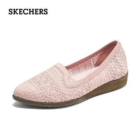 Skechers斯凯奇2024年春季新款女士镂空浅口单鞋通勤平底一脚蹬鞋图片