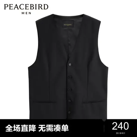 太平鸟男装 马夹男士秋冬新款休闲背心外套B1BGC3X03图片