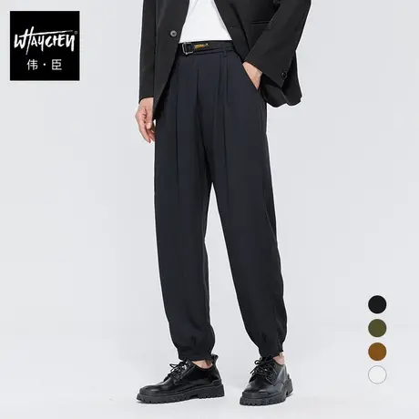 伟臣潮牌大码男装宽松休闲裤男胖子加肥加大束脚裤肥佬小脚长裤男商品大图