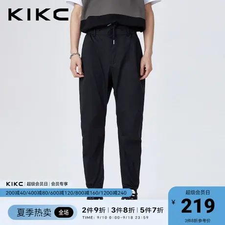 kikc工装裤男2023春夏新款商场同款束脚抽绳潮流弹力休闲百搭裤子商品大图
