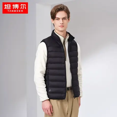 【商场同款】坦博尔2022新款男士轻薄羽绒马甲短款外套潮TA330001图片