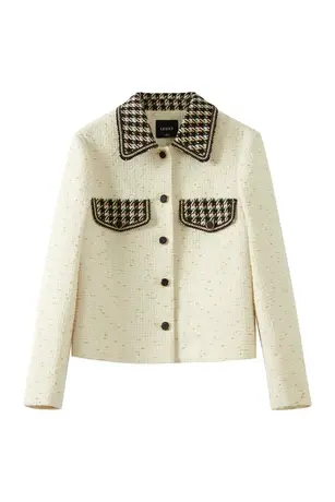 【线下专柜同款】蓝色倾情春秋款气质修身小香风短外套上衣图片