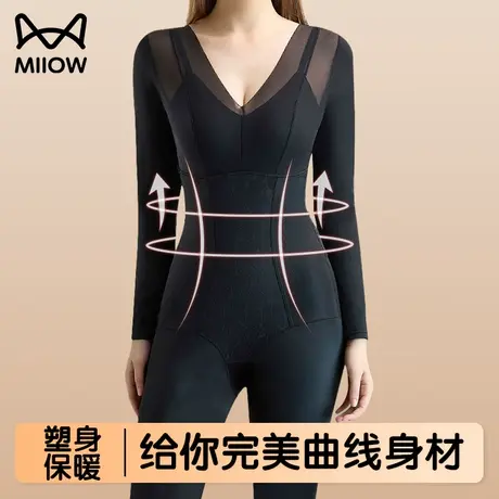 MiiOW/猫人连体后脱式带胸垫免穿文胸产后塑形美体收腹束腰瘦身衣商品大图