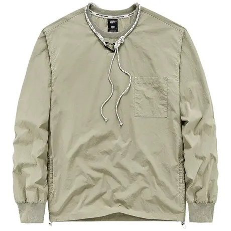 VIP秋季圆领卫衣男士长袖t恤薄款冲锋衣套头夹克外套潮牌ins上衣商品大图