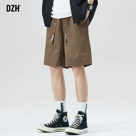 男士休闲冰丝短裤男款夏季五分裤男潮流大裤衩速干裤沙滩裤半截裤商品大图