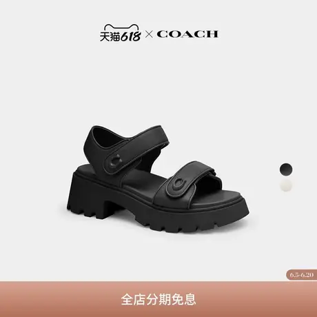 【新品】COACH/蔻驰女士BRYNN厚底凉鞋设计感高级感外出黑色商品大图