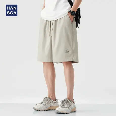 hansca日系户外休闲短裤男2025夏季凉感透气吸湿速干舒适五分裤子商品大图
