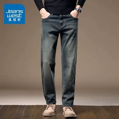 KZ真维斯潮牌牛仔长裤男士高端复古直筒宽松男裤子春秋季2025新款商品大图