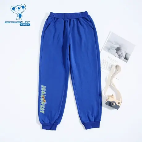 KE真维斯童装春款男童宽松儿童纯棉束脚卫裤大中童红色裤子潮商品大图