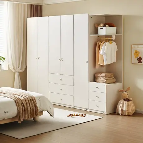 全友家居现代简约儿童衣柜家用卧室男女小孩收纳衣橱柜子商品大图