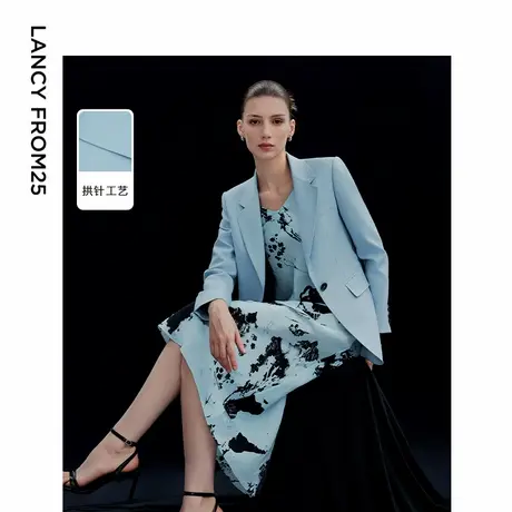 【朗姿羊毛Basic衣橱】欧洲EiLEEN ELITEE西服外套2024秋新款西装商品大图