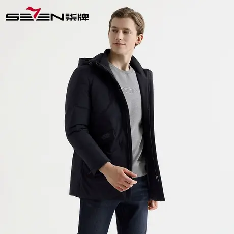 柒牌男装清仓冬男士保暖加厚羽绒服时尚青年连帽羽绒外套图片