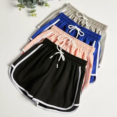 运动短裤女夏季宽松外穿跑步速干阔腿高腰ins潮大码居家睡裤健身图片