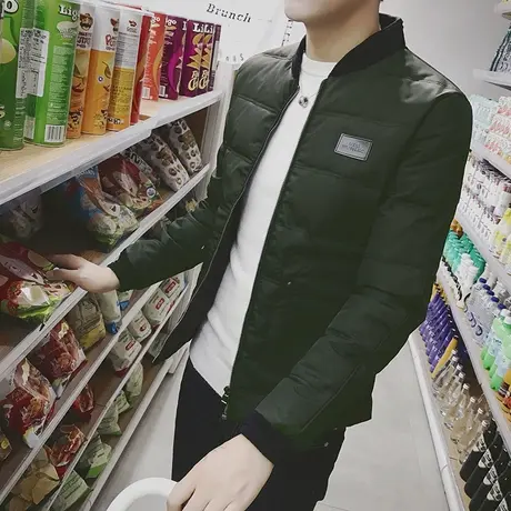 棉衣男士外套冬季2023新款韩版修身羽绒棉服男潮流帅气冬装棉袄商品大图