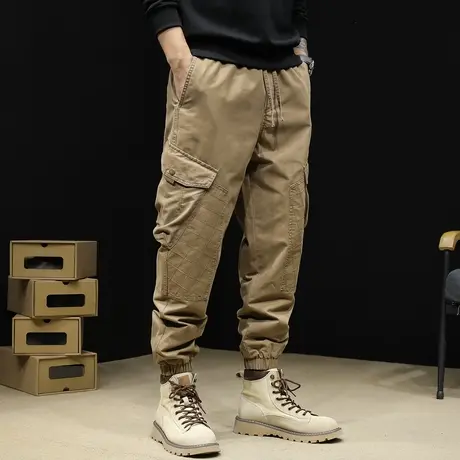 工装裤男潮牌春季2024新款宽松大码休闲男裤美式复古春秋男款裤子商品大图