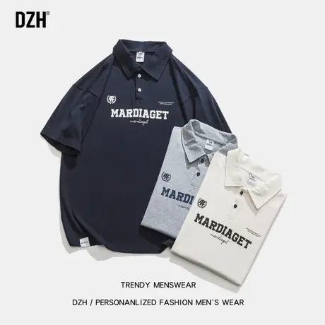 男士休闲保罗polo衫男短袖夏季男款美式翻领t恤纯棉情侣装半袖男商品大图